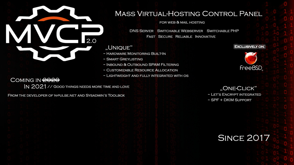 Mass Virtual WebHosting Control Panel for FreeBSD (MVCP2)