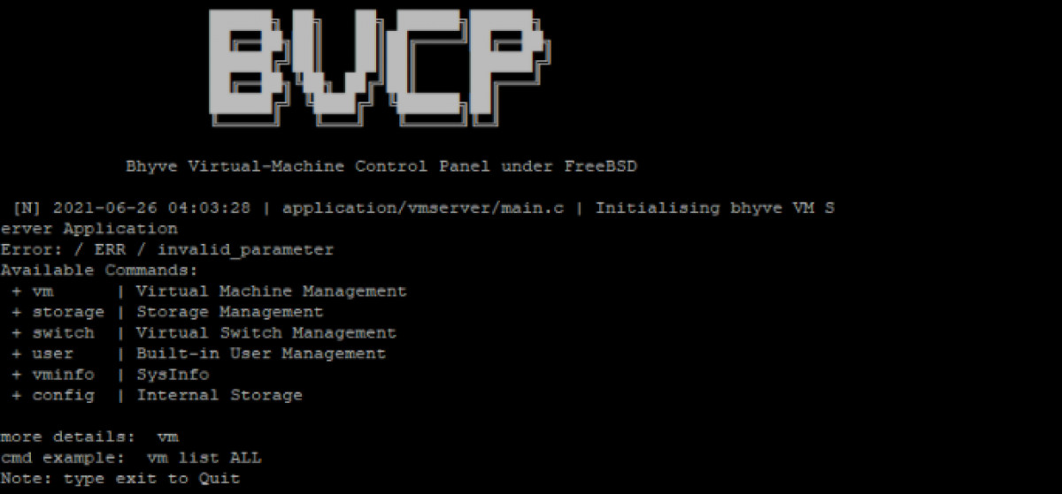 Side Quest, BVCP WebUI for FreeBSD Bhyve