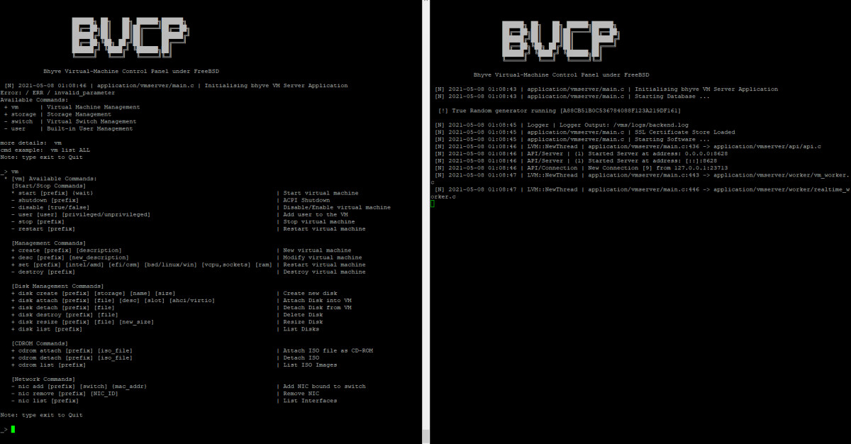 Side Quest, BVCP WebUI for FreeBSD Bhyve